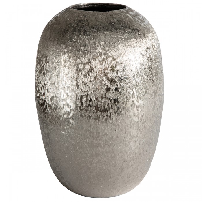 Ostana Ellipse Ball Vase Silver 